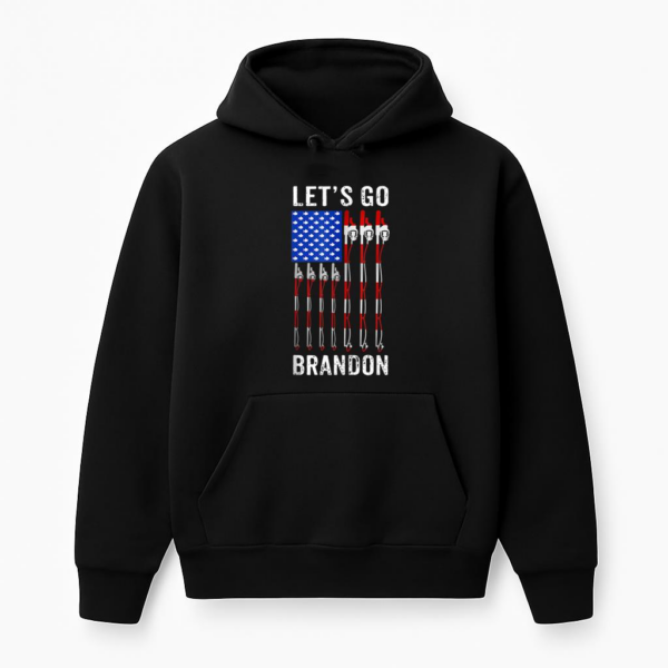Let_s Go Brandon American USA Flag Fishing Pole Hoodie