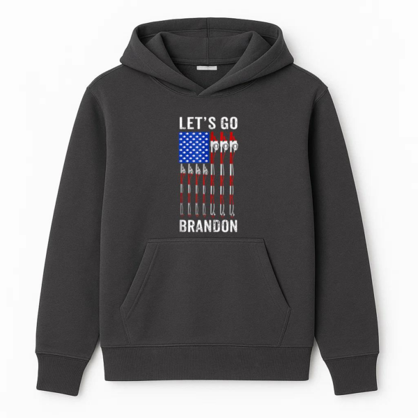 Let_s Go Brandon American USA Flag Fishing Pole Hoodie