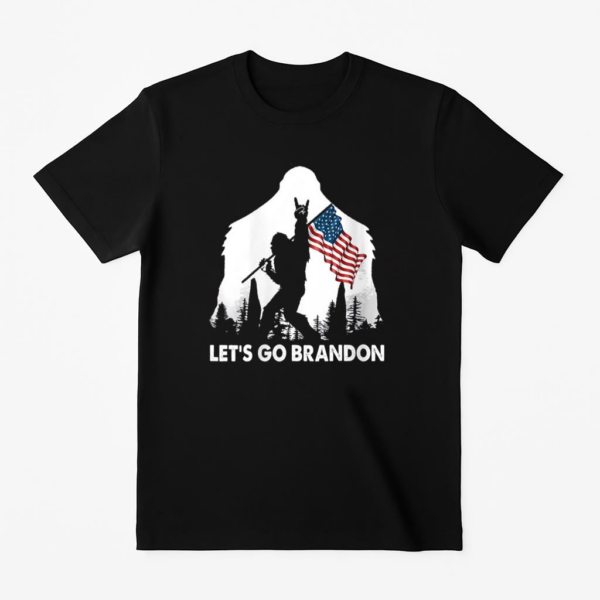 Lets Go Brandon Camping Bigfoot T-Shirt