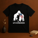 Lets Go Brandon Camping Bigfoot T-Shirt