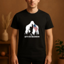 Lets Go Brandon Camping Bigfoot T-Shirt