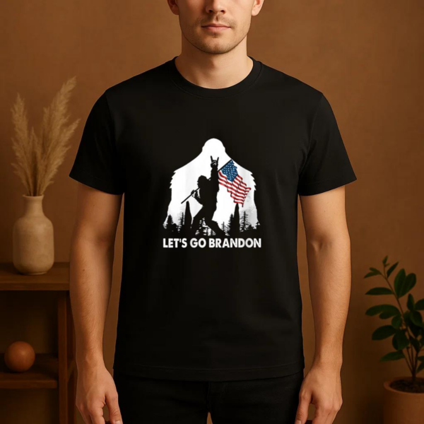Lets Go Brandon Camping Bigfoot T-Shirt - Image 4
