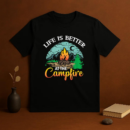 Life Is Better At The Campfire Camping Camper RV T-Shirt