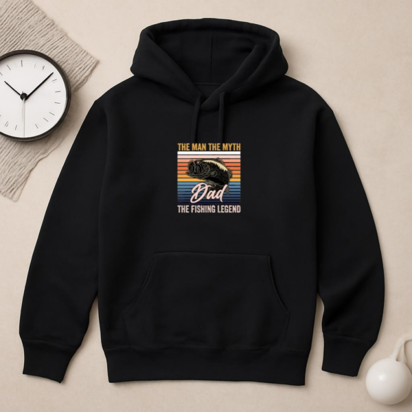 man myth dad fishing legend Hoodie - Image 2