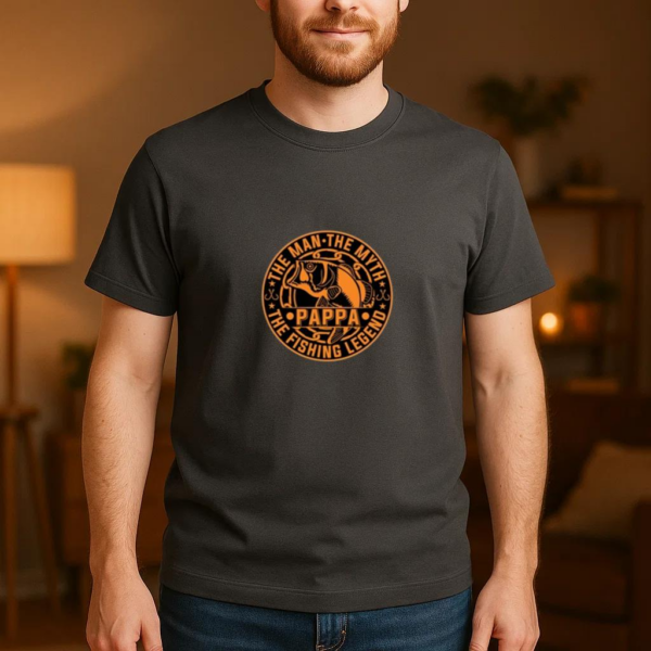 man myth pappa fishing legend T-Shirt - Image 3