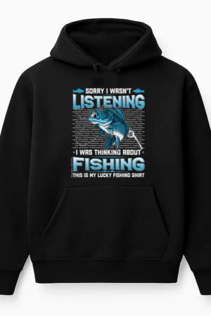 Man Peaceful Cartoon Fishing Hoodie