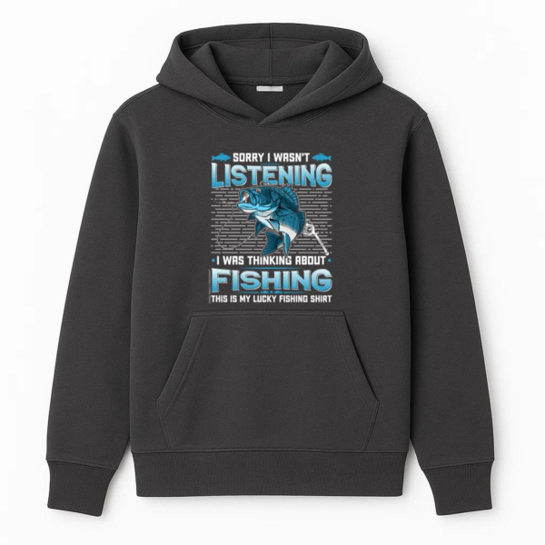 Man Peaceful Cartoon Fishing Hoodie