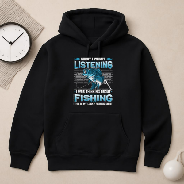 Man Peaceful Cartoon Fishing Hoodie - Image 2