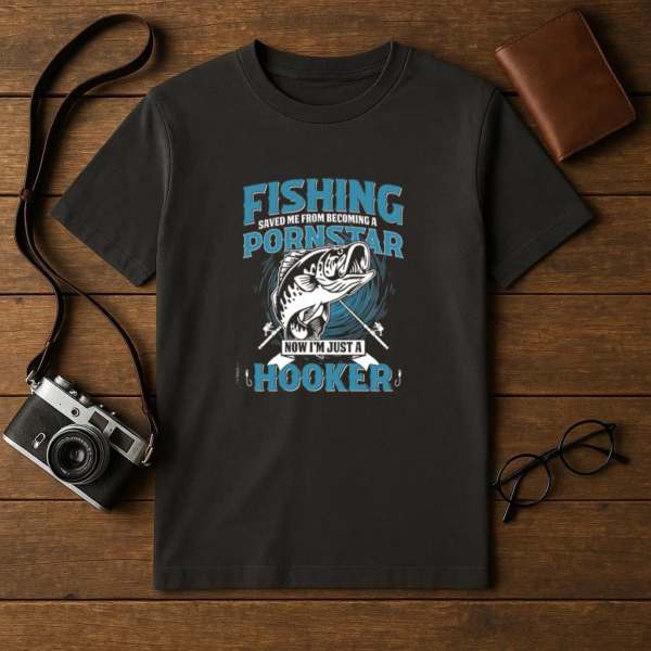 Man Peaceful Modern Fishing T-Shirt - Image 4