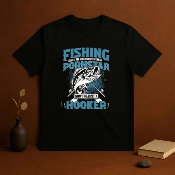 Man Peaceful Modern Fishing T-Shirt - Image 3