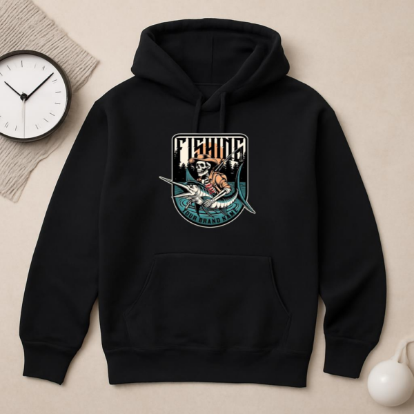 Man Peaceful Vintage Fishing Hoodie - Image 2