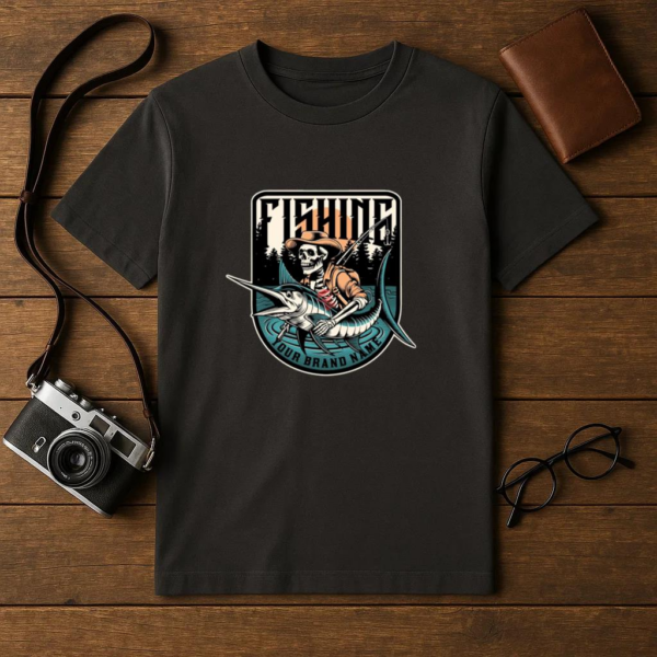 Man Peaceful Vintage Fishing T-Shirt - Image 4
