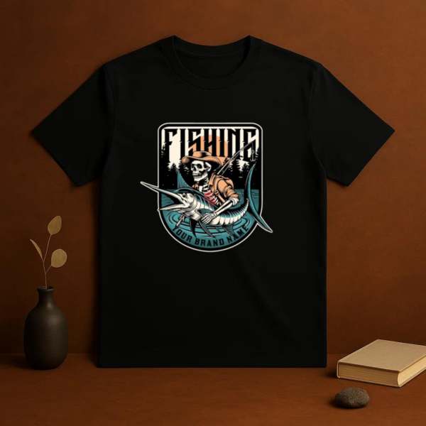 Man Peaceful Vintage Fishing T-Shirt - Image 3