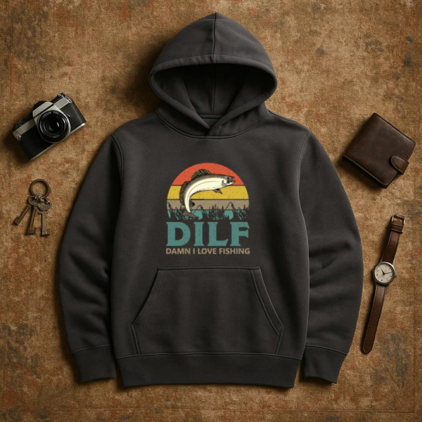 Man Relaxed Cartoon Fishing Hoodie - Image 3