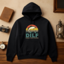 Man Relaxed Cartoon Fishing Hoodie