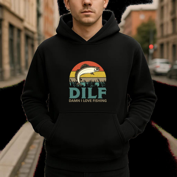 Man Relaxed Cartoon Fishing Hoodie - Image 4