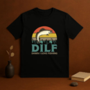 Man Relaxed Cartoon Fishing T-Shirt