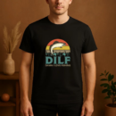 Man Relaxed Cartoon Fishing T-Shirt