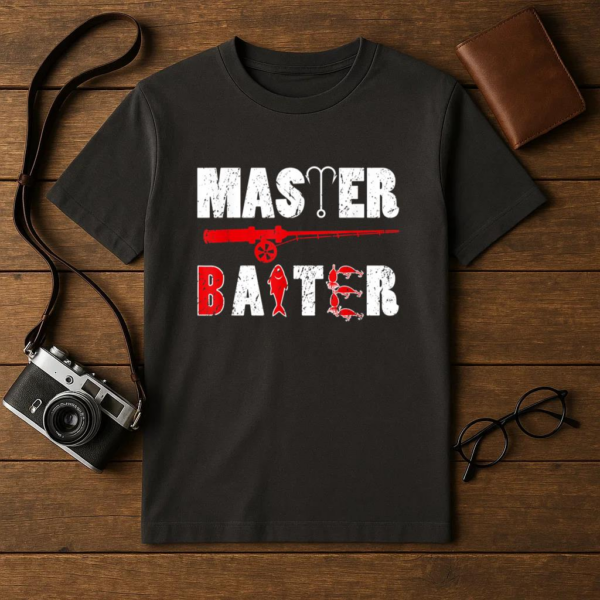 Master Baiter Funny Fishing Fisherman T-Shirt - Image 4