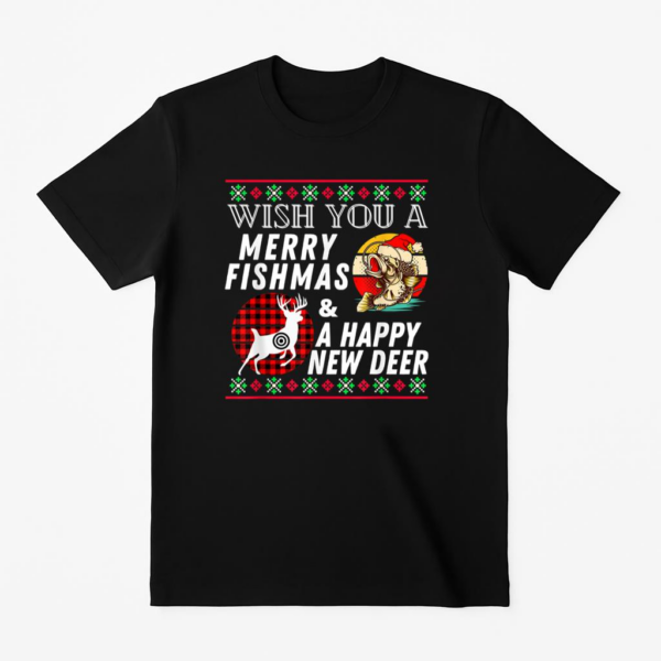 Merry Fishmas And Happy New Deer T-Shirt
