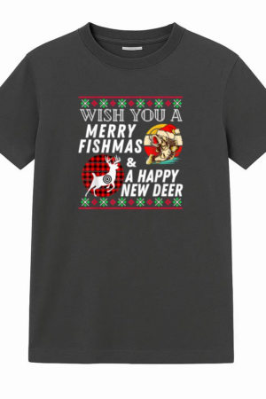 Merry Fishmas And Happy New Deer T-Shirt