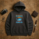 never underestimate old man fishing Hoodie