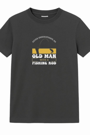 never underestimate old man fishing X T-Shirt