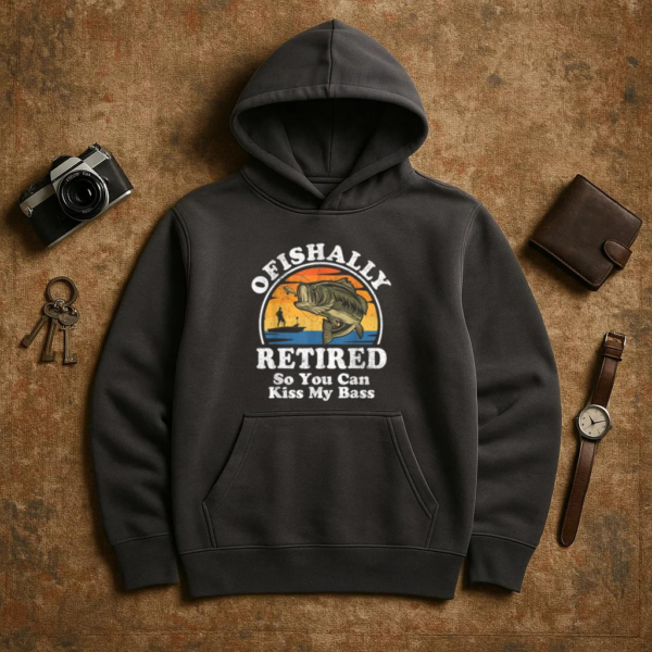 Ofishally Retired Fishing Hoodie - Image 3