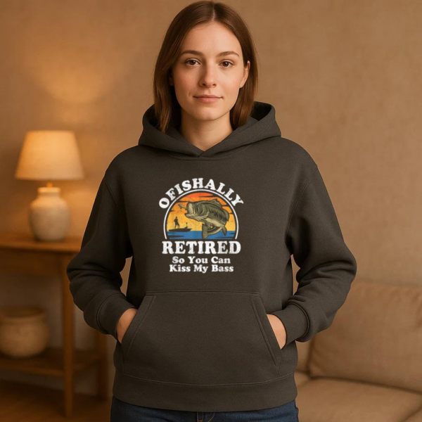 Ofishally Retired Fishing Hoodie - Image 2