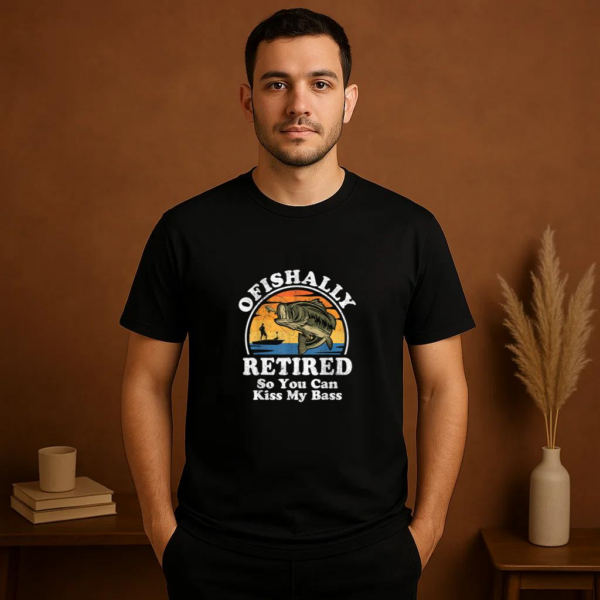 Ofishally Retired Fishing T-Shirt - Image 2