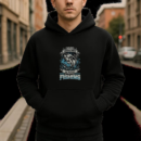 old guy loves fishing vector Hoodie