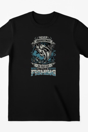 old guy loves fishing vector T-Shirt