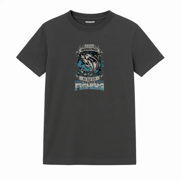 old guy loves fishing vector T-Shirt
