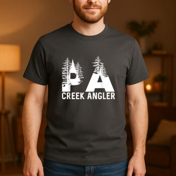 PA Creek Angler Pennsylvania Fly Fishing T-Shirt - Image 3