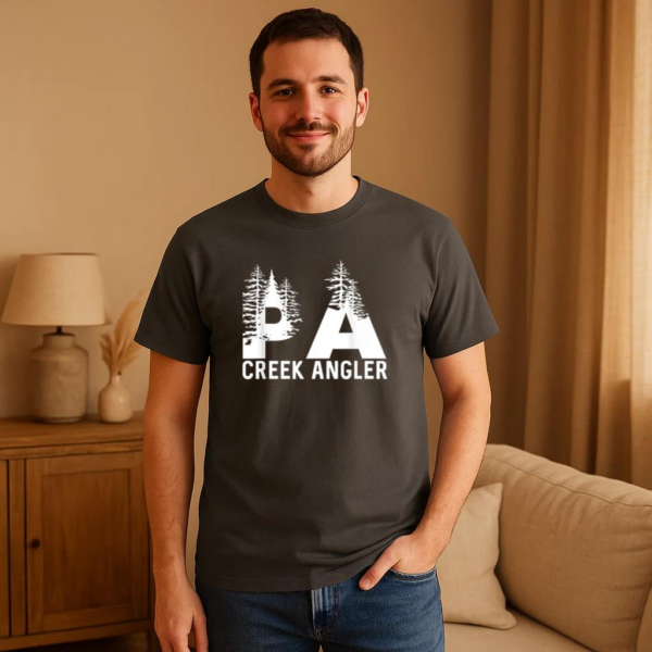 PA Creek Angler Pennsylvania Fly Fishing T-Shirt - Image 2