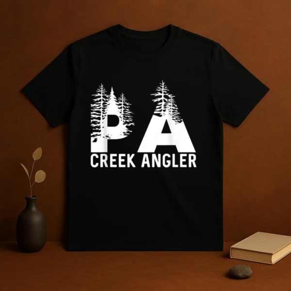 PA Creek Angler Pennsylvania Fly Fishing T-Shirt - Image 3