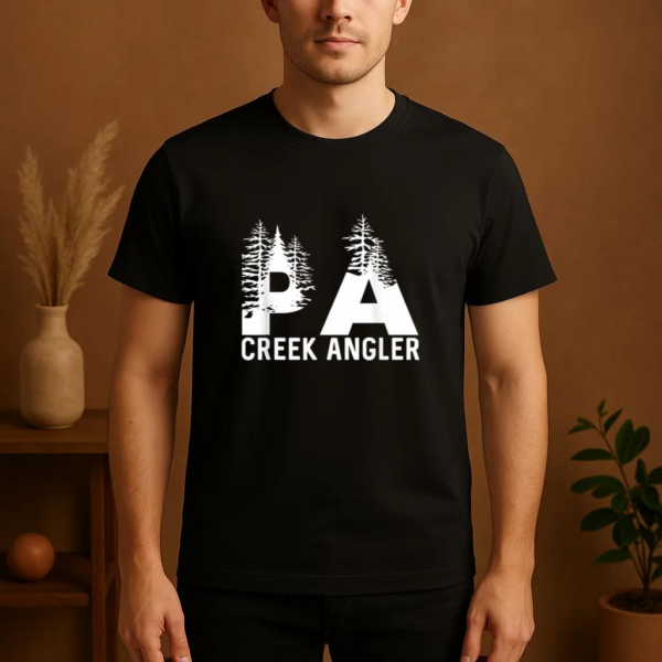 PA Creek Angler Pennsylvania Fly Fishing T-Shirt - Image 4