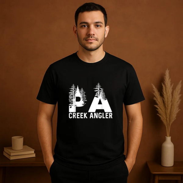 PA Creek Angler Pennsylvania Fly Fishing T-Shirt - Image 2
