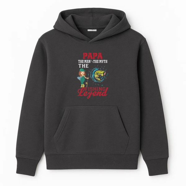 papa man math fishing legend Hoodie