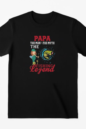 papa man math fishing legend T-Shirt