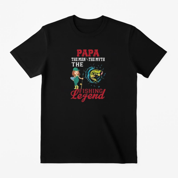papa man math fishing legend T-Shirt