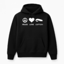 Peace Love Catfish Fishing Hoodie