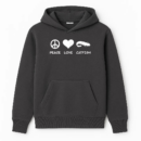 Peace Love Catfish Fishing Hoodie