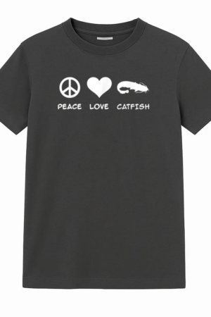 Peace Love Catfish Fishing T-Shirt