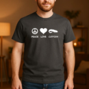 Peace Love Catfish Fishing T-Shirt