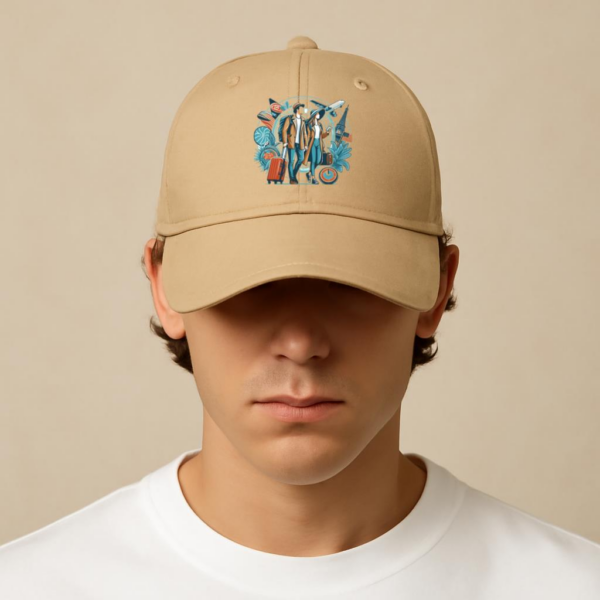 Pure Vibrant Camping Travelling Cotton Baseball Hat - Image 3