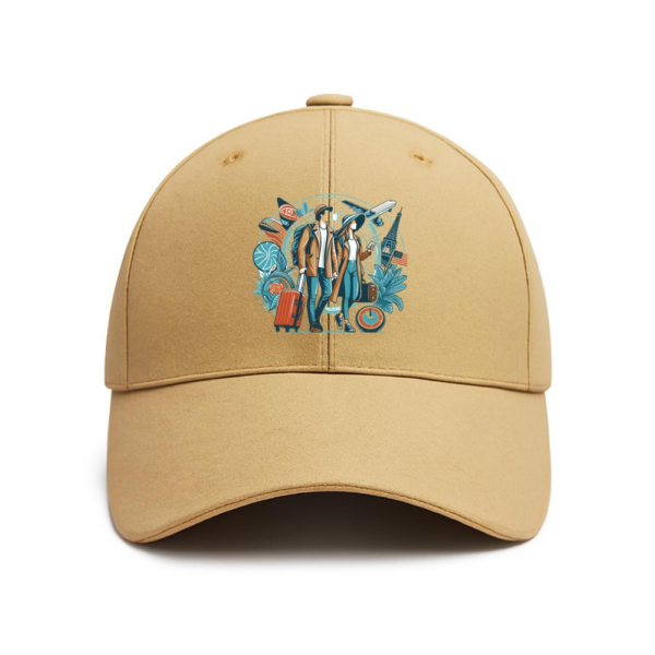 Pure Vibrant Camping Travelling Cotton Baseball Hat