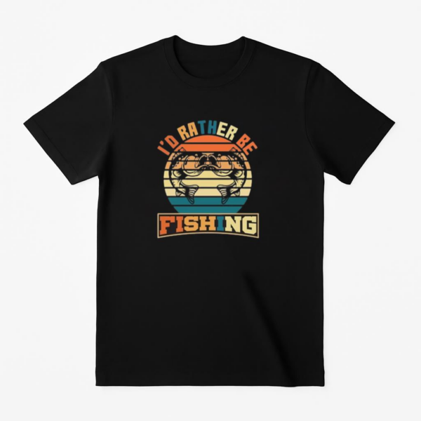 rather be fishing retro tshirt T-Shirt