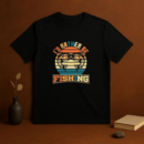 rather be fishing retro tshirt T-Shirt
