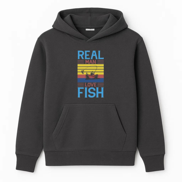 real man love fish tshirt Hoodie